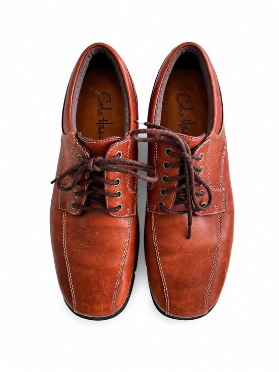 Cole Haan Nike Air Men\'s Brown Leather Lace-Up Oxfords Size 9
